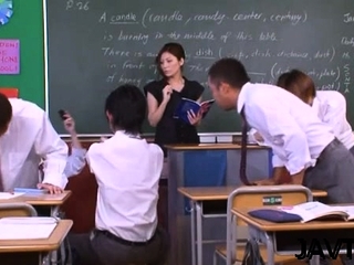 Hawt japan teacher gets plenty of 10-pounder in her pussy